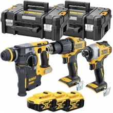 DeWALT DCK377P3T Akku-Werkzeugset (DCD708+DCF809+DCH273+18V/3x5,0Ah) 2xTstak